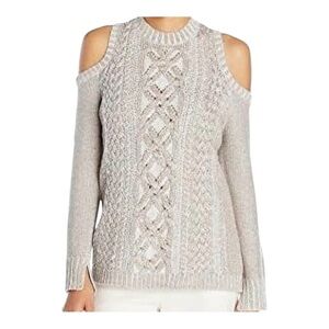BCBGMAXAZRIA “Arlene” Metallic Cable Knit Sweater – NWOT – Retail $278